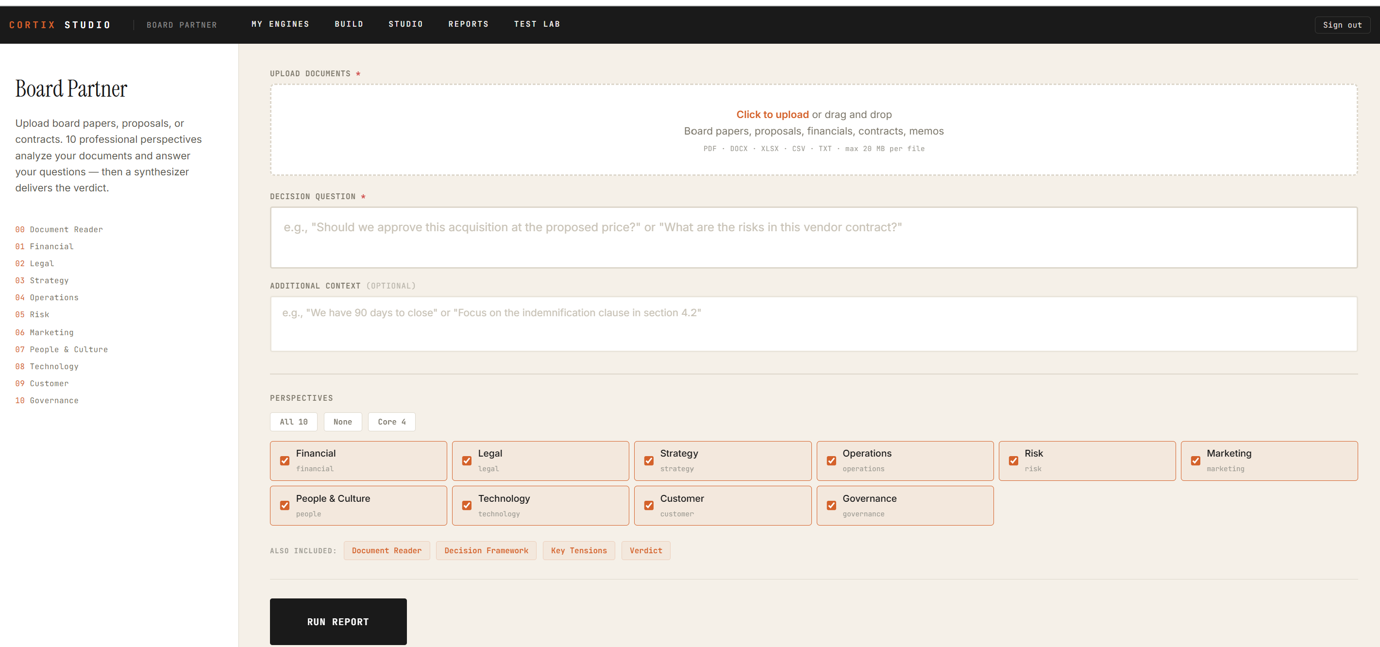 Board Partner interface